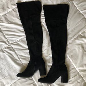 Knee high black boots